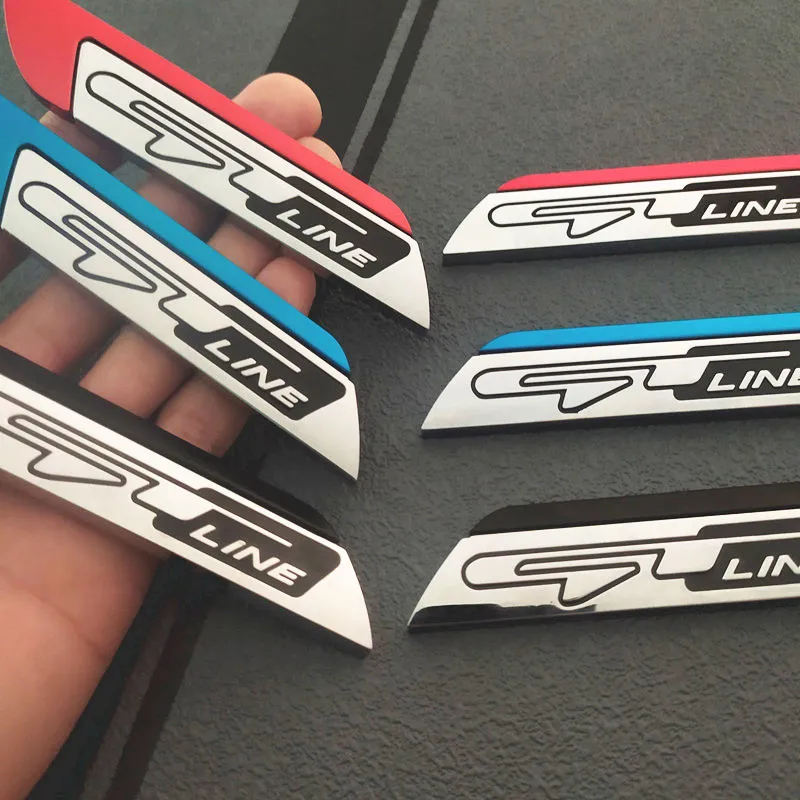 

Car Sticker Badge GT LINE Emblem Body Trunk Decals for Kia K3 K5 K9 Peugeot 106 206 207 208 301 307 308 406 408 508 3008 5008