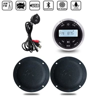waterproof marine stereo audio bluetooth radio fm am receiver mp3 player4 inch marine speakerboat usb cable for atv pool yacht