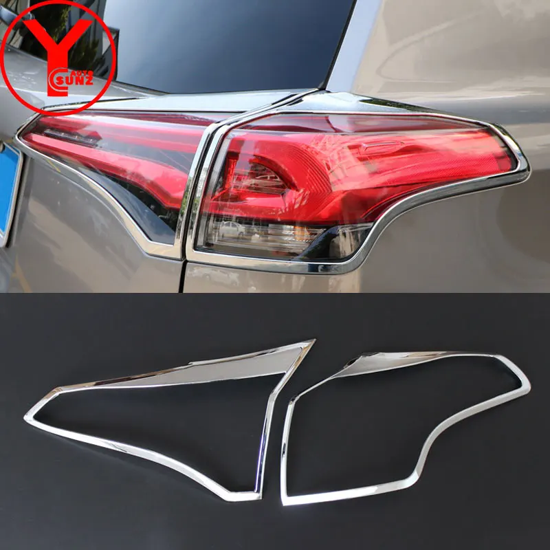 Задний Свет автомобиля СИД Крышка для toyota rav4 2017 аксессуары Хром ABS задний фонарь