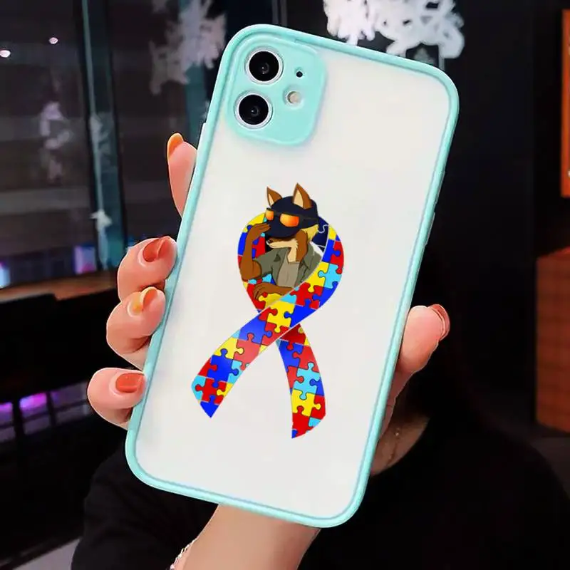 

Puzzle Autism Awareness Phone Cases matte transparent For iphone 7 8 11 12 plus mini x xs xr pro max cover