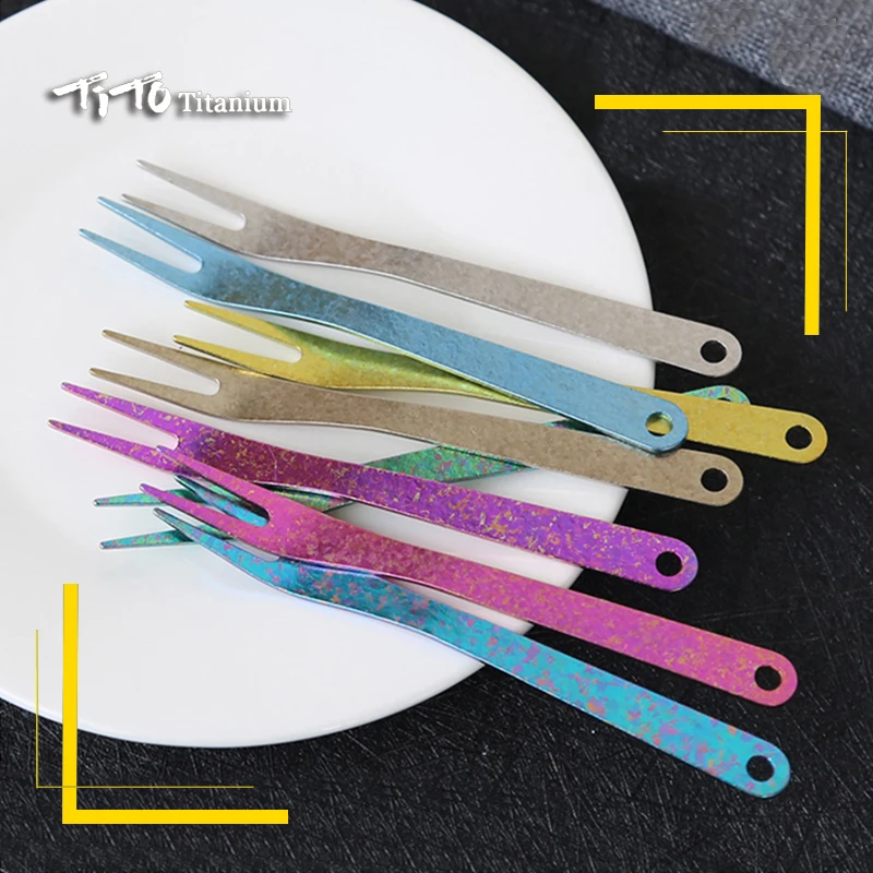 Набор титановых вилок для фруктов 3 шт./компл. экологически чистые кухонные