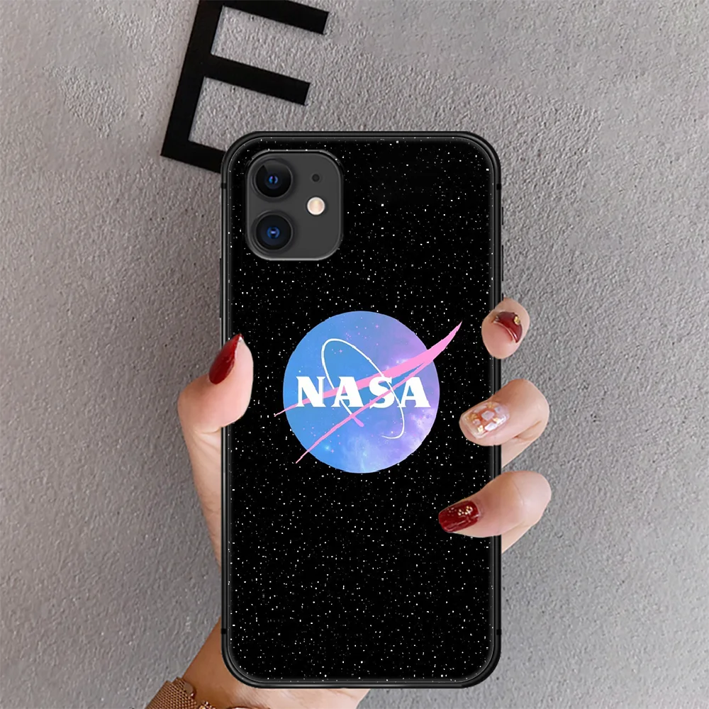 

Nasas Space Astronaut Phone Case Cover For Iphone 6 6S 7 8 11 12 Se 2020 X Xs Xr Pro Max Plus Mini Black Cover Shell