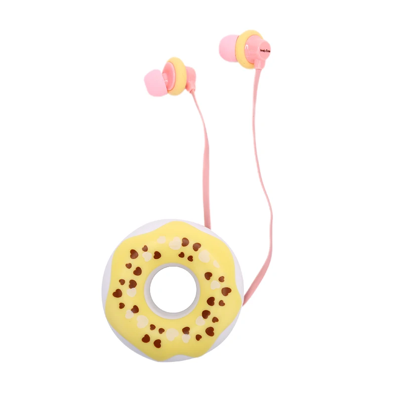 Милые Пончики Макарон наушники 3 5 мм вкладыши стерео проводные с микрофоном