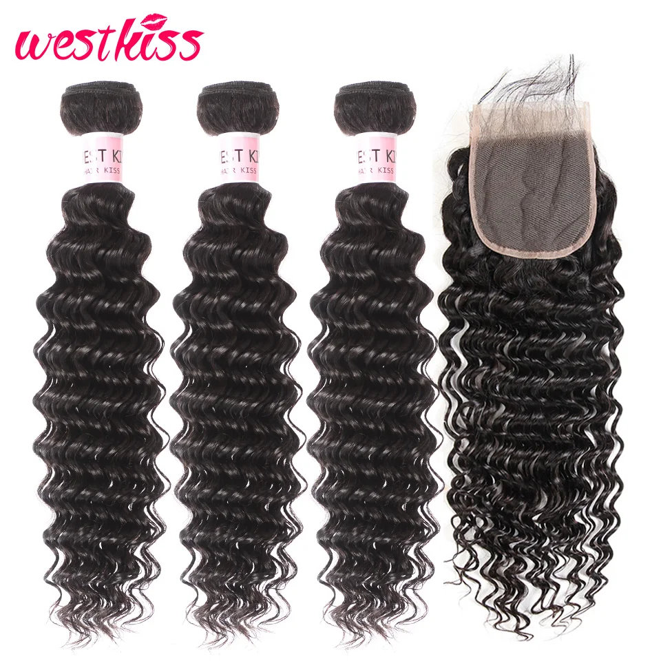 Бразильские пучки глубоких волн с закрытием Натуральные Цветные человеческие