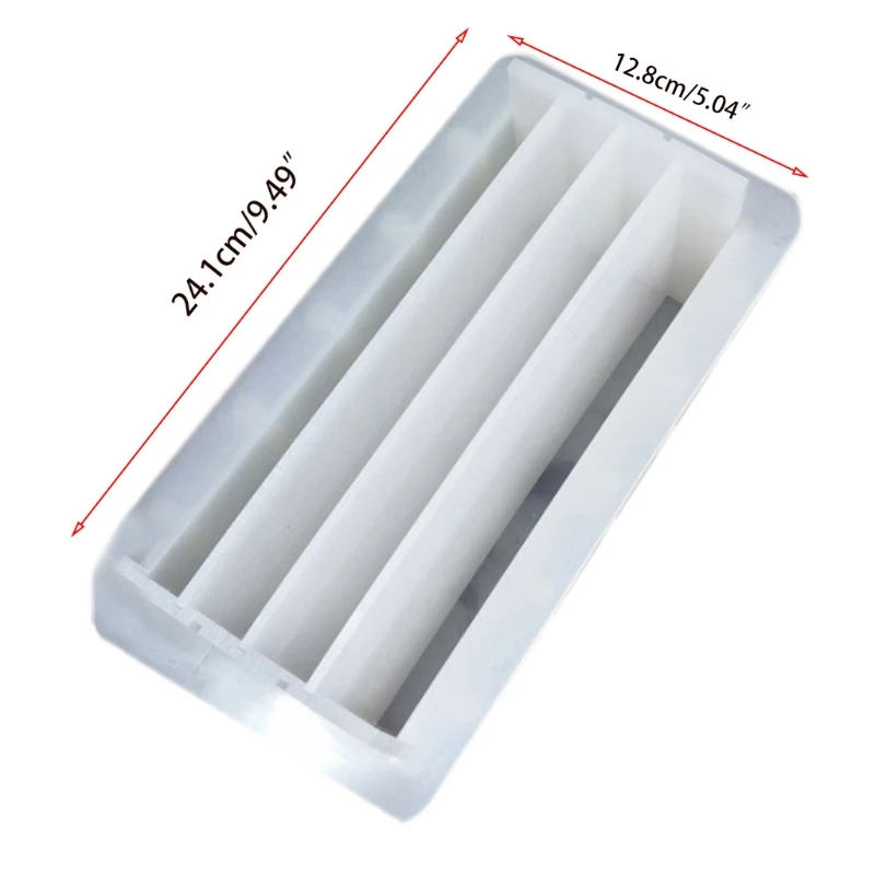 

Silicone Loaf Soap Mold Dividers Plastic Partition Clapboard Rectangular White Mould DIY Handmade Swirling Making Tool