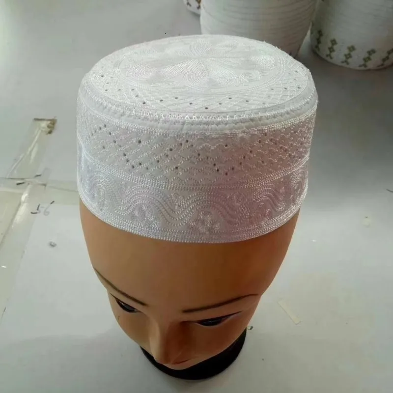 Белая шапка для молитвы Musulman Шапка бини kippah в арабском и мусульманском стиле