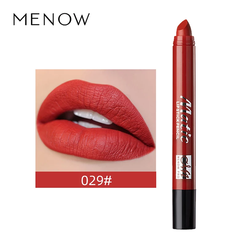 MENOW 6-color матовая тумана Kiss Proof вращающаяся губная помада ручка L549 - Цвет: 029