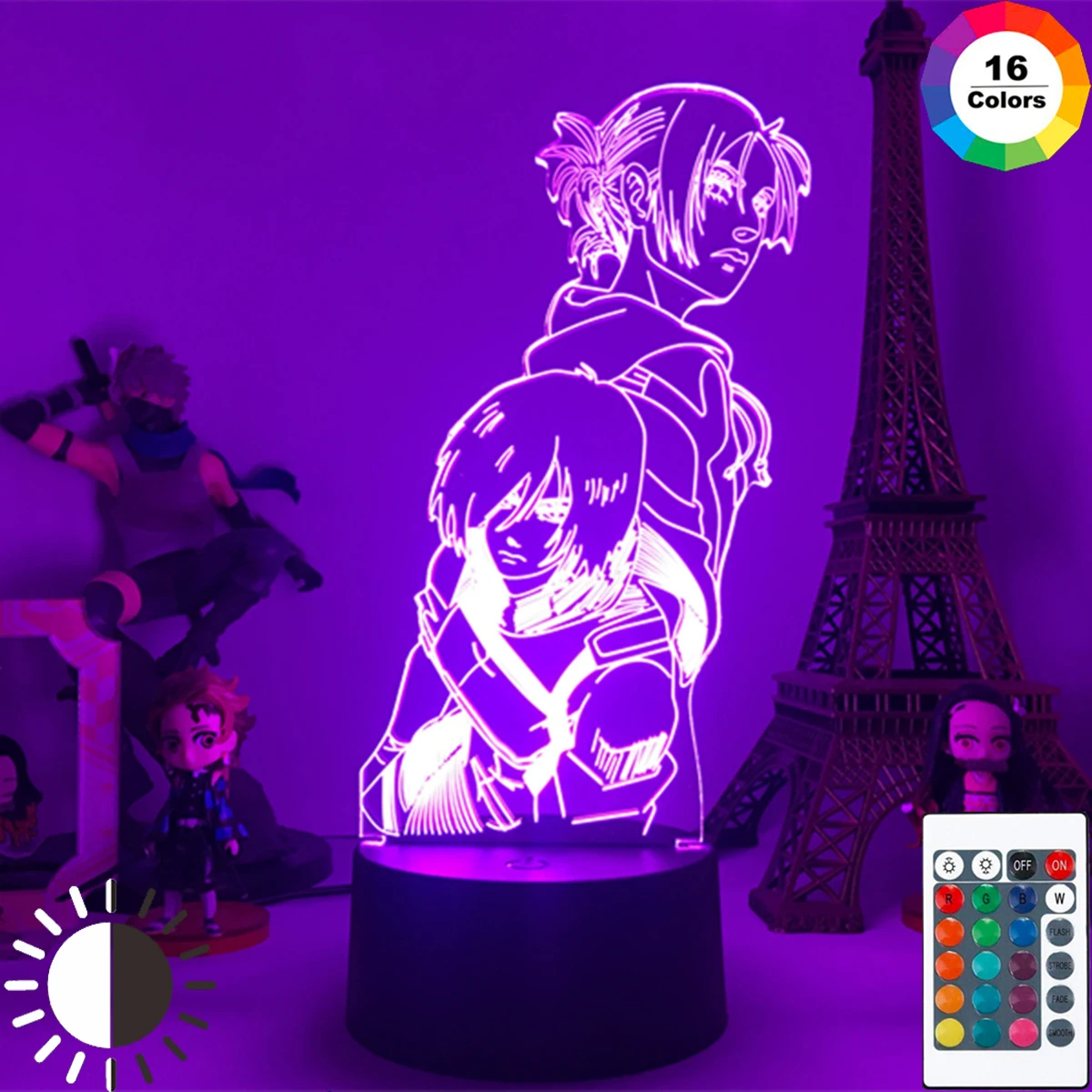 

Anime 3d Light Attack on Titan Table 3d Lamp for Bedroom Decor Birthday Gift Manga Attack on Titan LED Night Light Lamp Gift