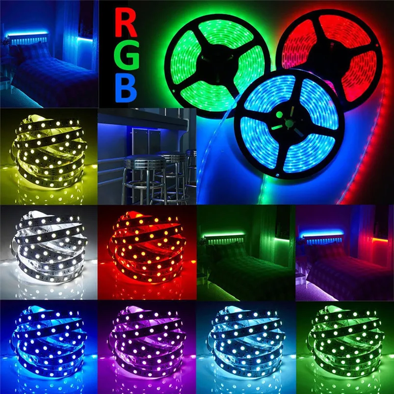 

Светодиодная RGB-лента с поддержкой Wi-Fi, SMD 2835, 12 В постоянного тока, гибкая светодиодная лента + Wi-Fi контроллер + Драйвер IP20, Striscia 30 сентября 16