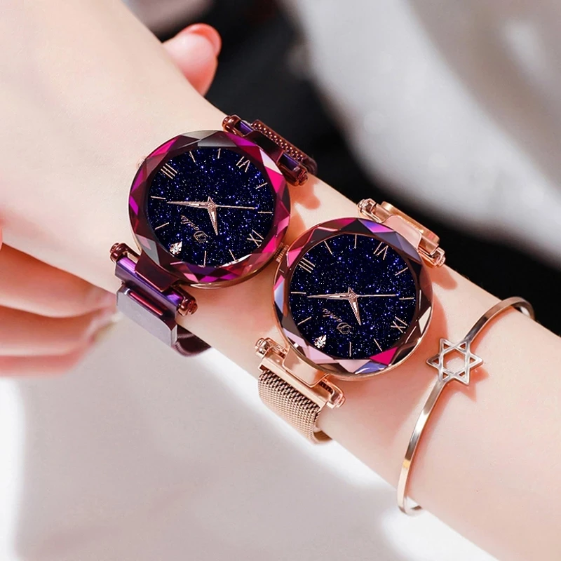 

2020 Fashion Women Watches Ladies Magnetic Starry Sky Clock Luxury Diamond Female Quartz Wristwatches Relogio Feminino Zegarek