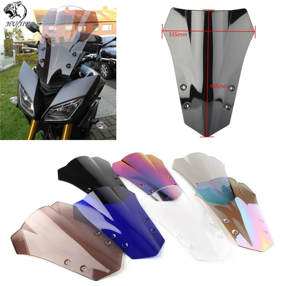 Мотоцикл двойные Пузырьковые пластиковые аксессуары для лобового стекла Moto ветровое стекло для Yamaha MT09 Tracer MT 09 MT-09 FJ09