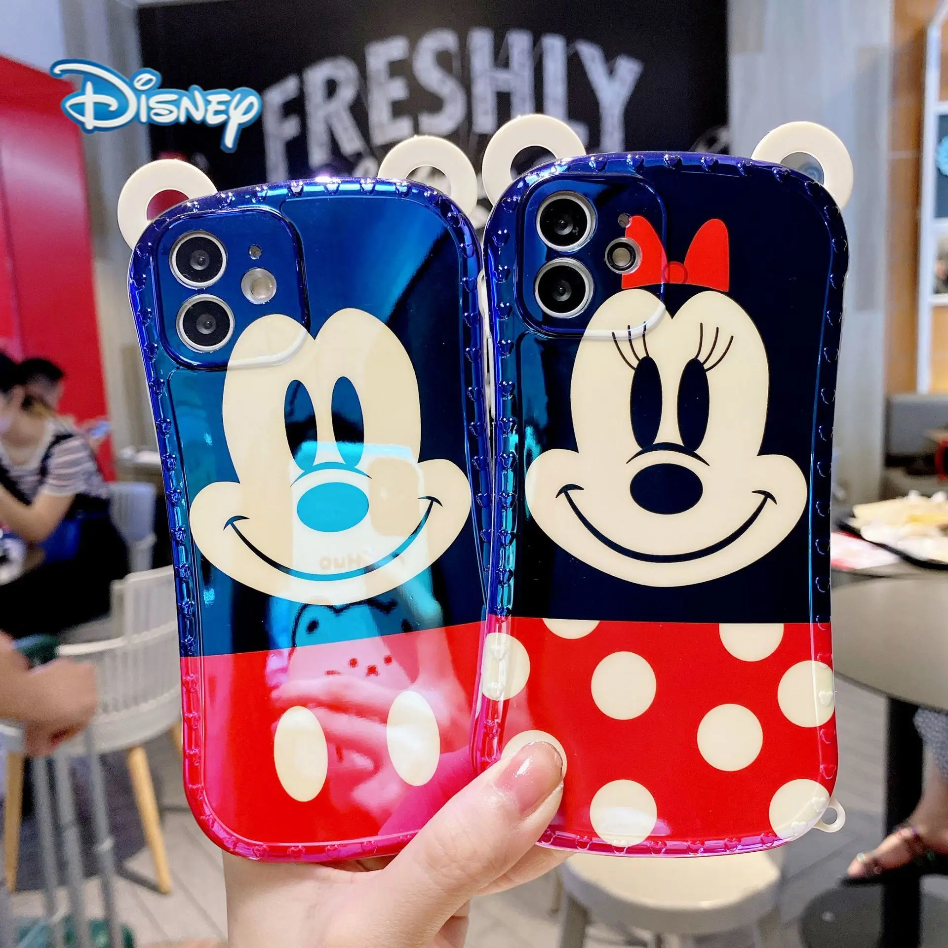 

Disney Mickey Minnie Cartoon Small Waist Mobile Phone Case for iPhone 12 11 Pro Max Mini XR XS 7 8 Plus Cute Back Covers