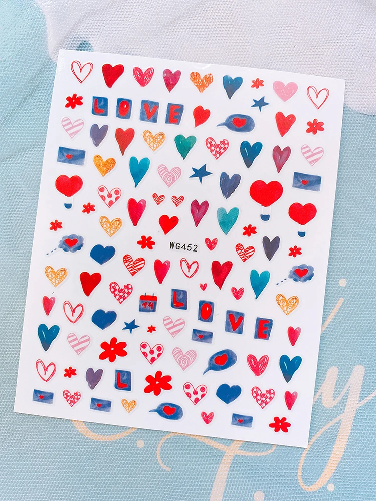 

3D наклейки для ногтей самоклеящиеся дизайнерские наклейки s для ногтей милые акварельные наклейки s для маникюра украшения для ногтей