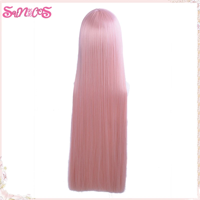 DARLING in the FRANXX 02 Cosplay Wigs Zero Two Wigs 100cm Long Pink Synthetic Hair Perucas Hair Heat Resistant Wig CapHairclip