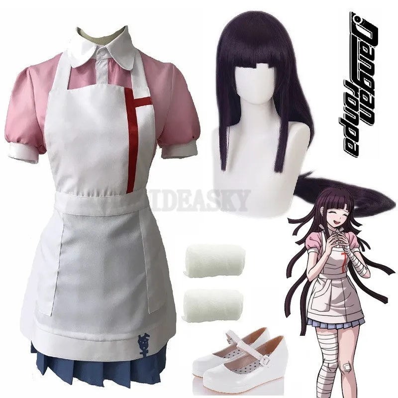 Женский костюм для косплея Mikan Tsumiki Danganronpa на Хэллоуин женский ролевых игр