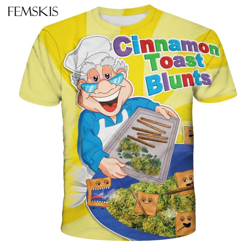 Новейшая модная футболка femski с изображением корицы и тостов мужская женская