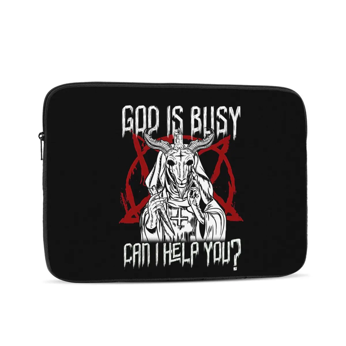 

God Is Busy Can I Help You Satanic Baphomet Print Computer ipad Laptop Cover Case Laptop Sleeve Bag Portable Cover Fundas Pouch