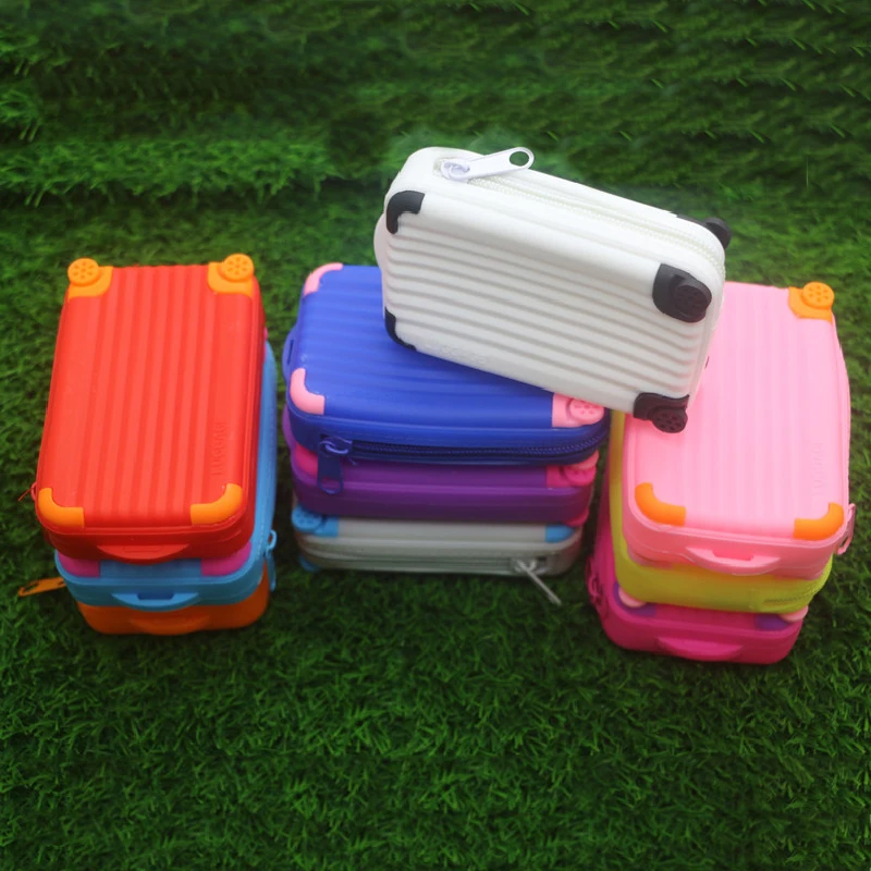 Креативный Кошелек для монет Женский кошелек силиконовый чемодан сумка карт