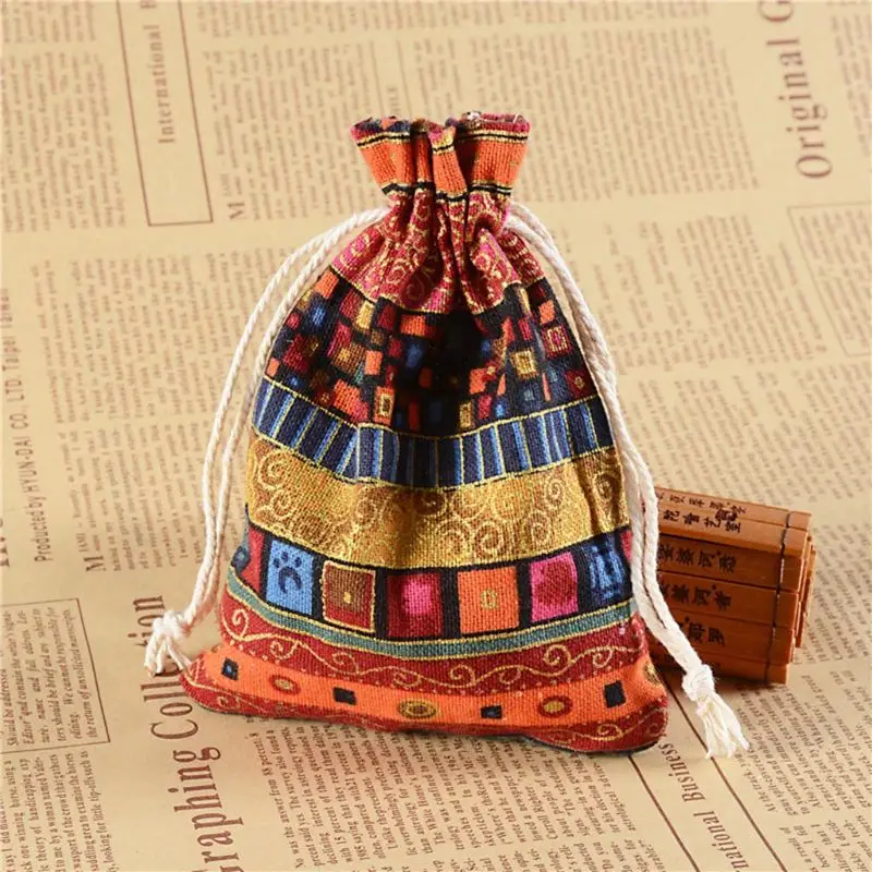 

10pcs Mini DND Dice Bag Board Game Tarot Card Storage Bag Jewelry Bag 10*14cm