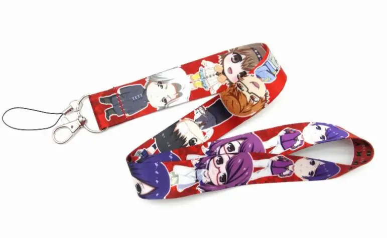 new 1pcs cartoon Japanese anime boy Key Lanyards Badge DIY ID Cards Holders Neck Straps with Keyring Gifts Party Favors | Украшения и