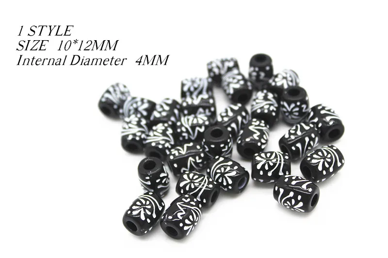 10 шт. заколка для волос с черным дредом 4 мм/6 мм|Звенья кольца и трубки| |