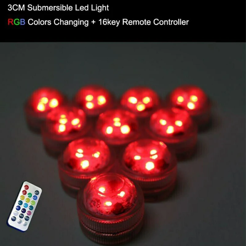 Светодиодный RGB погружной светильник с дистанционным управлением IP68