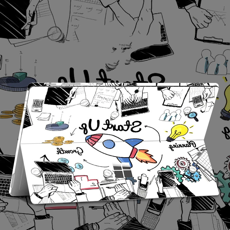 Анти Царапины узор наклейка на заднюю часть для Microsoft Surface Pro 7 6 5 4 3 Go крышка чехол