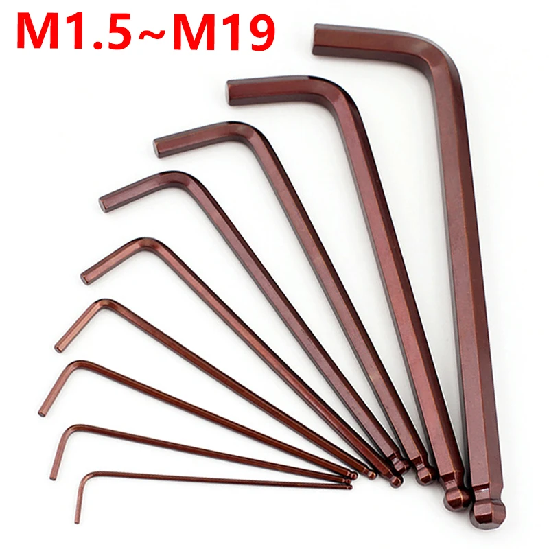 Шестигранный шестигранный ключ S2 L образная сталь 1 5 мм 2 3 4 6 8 10 12 14 17 19 мм|Гаечный