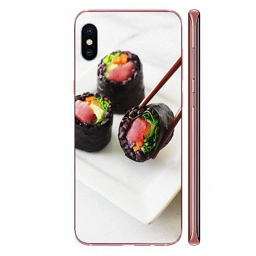 Для Samsung Galaxy Note 8 9 10 Pro S4 S5 S6 S7 S8 S9 S10 S11 S11E S20 Edge Plus ультра мягкие ТПУ чехлы Capa Sushi Love Food |
