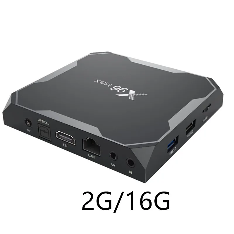 X96max MAX Plus коробка 4K S905X2 ТВ приставка Android9.0 смарт-приставка 4 ядра Смарт ТВ приставка H.265 3D медиаплеер для HDMI IP tv - Цвет: STB.2G.16GX96maxBK