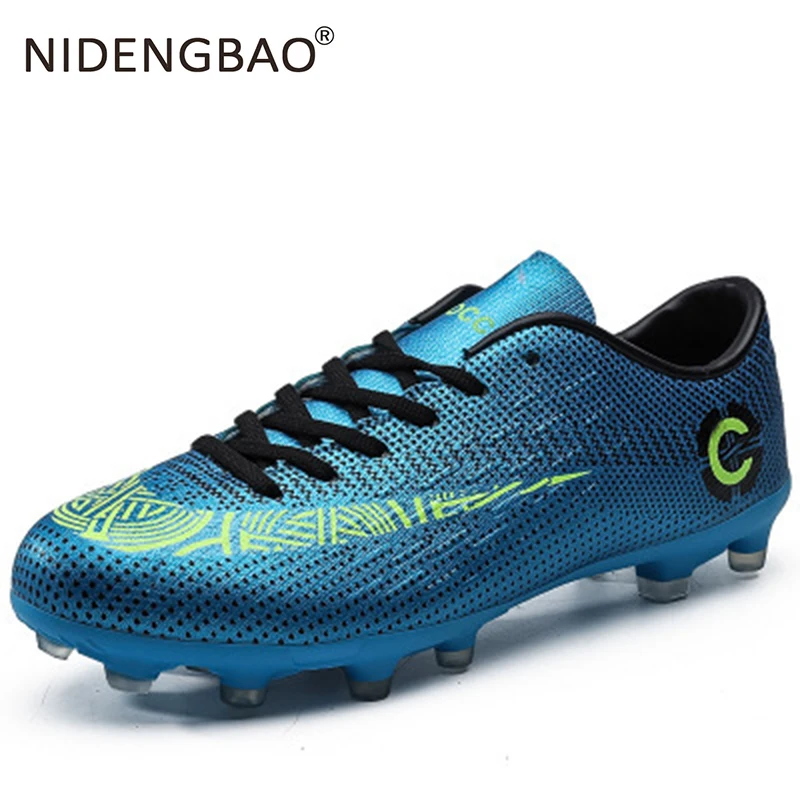 Футбольная обувь для мужчин серебристая черная с подошвой AG профессиональные