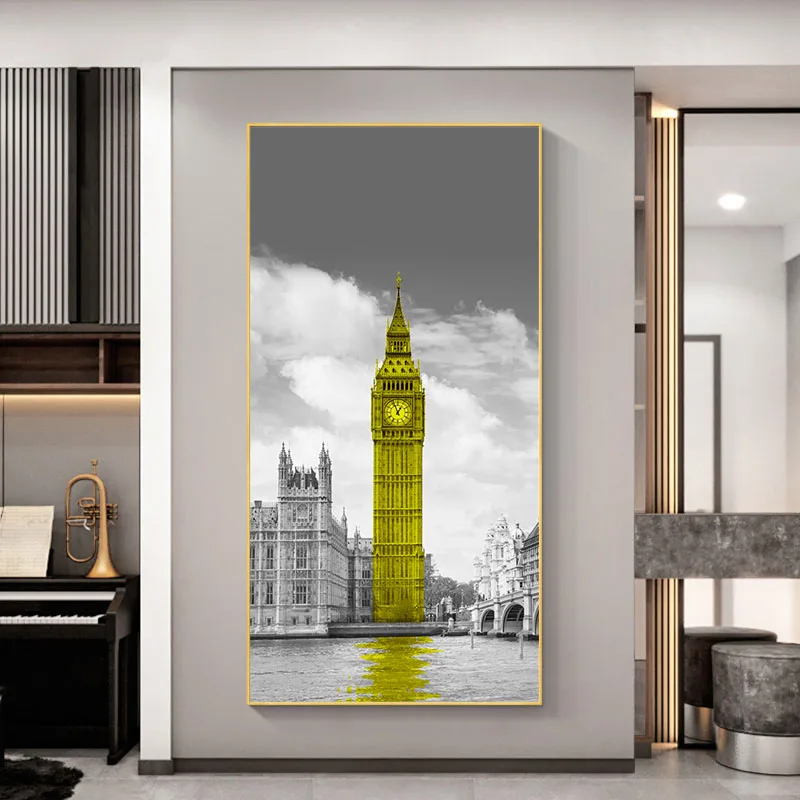 

Canvas Painting Big Ben Landscape London England Poster and Prints Wall Art Pictures for Living Room Home Decoration Cuadros