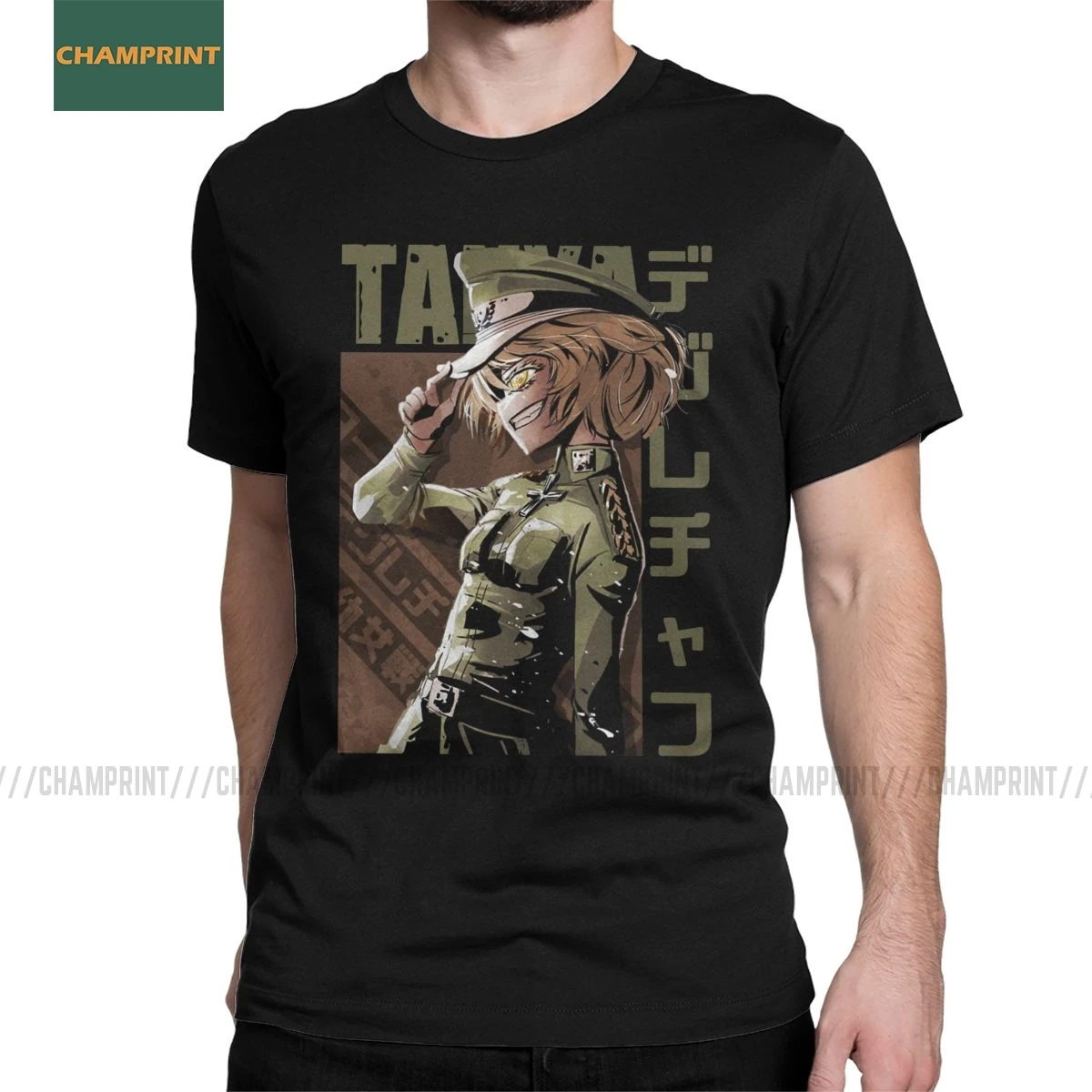 Мужская футболка Youjo Senki Таню Уникальный 100% хлопковые футболки с короткими