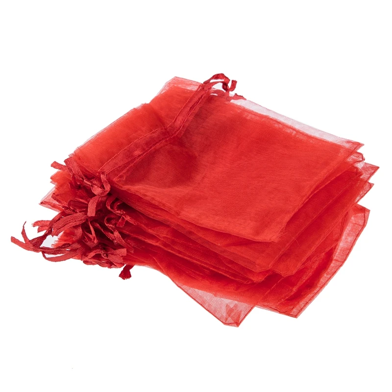 

30 X Organza Drawstring Jewelry Gift Bag Pouch Burgundy HOT