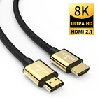 Видеокабель MOSHOU HDMI 2,1 ARC, 8K @ 60 Гц, 4K @ 120 Гц, 48 Гбитс, 8K шнур для усилителя телевизора, мультимедийный интерфейс высокой четкости