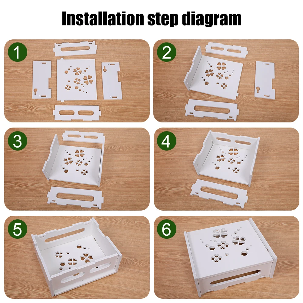 

1pc Wireless Wifi Router Storage Boxes Home Hanging Decor Cable Power Plug Wire Wall Mounted Floating Shelf Storage Rack S/M/L