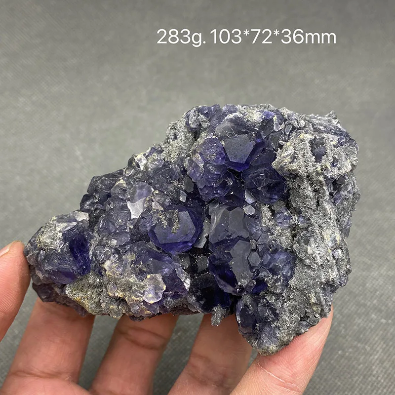 100% натуральный сине-фиолетовый флюорит кластер минералов образцы драгоценных