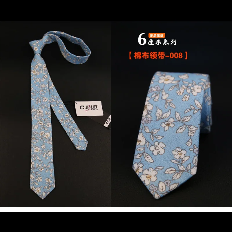 

Cotton Necktie for Mens Suit Wedding Party Floral Printed Neck Ties Women Neckchief Gravatas Cravat Custom LOGO