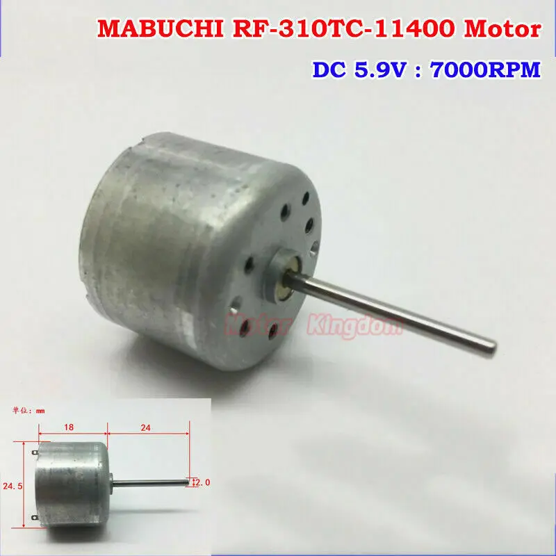 Миниатюрный бесшумный электродвигатель MABUCHI RF-310TC-11400 D/V 5 9 DC 3В-6В 7000 об/мин с