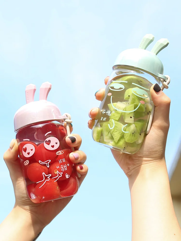 Милая стеклянная чашка для воды маленькая портативная мини-чашка путешествий