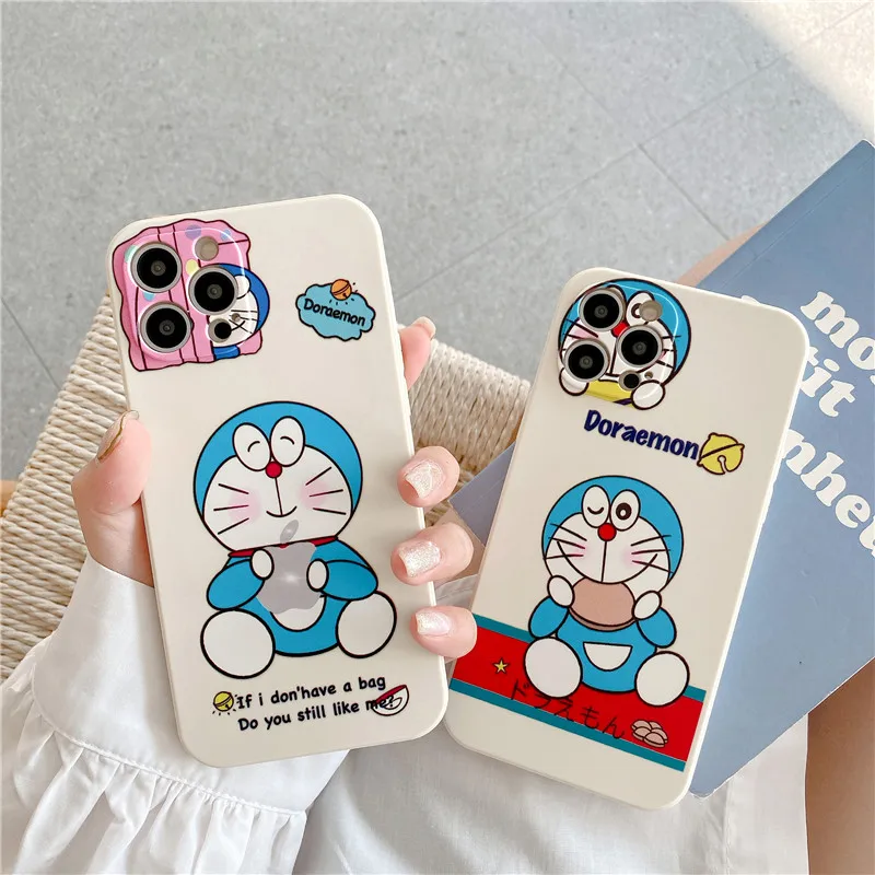 

Doraemon creative cartoon mobile phone case for iphone12mini/11pro/12promax/se/xr/7p/8p/xs/xsmax couple cute mobile phone cover