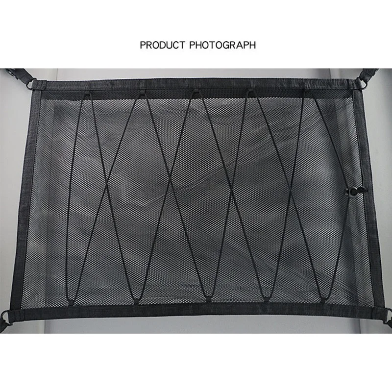 Car Double-layer Ceiling Storage Net Pocket Roof Bag Cargo Breathable Mesh Auto Stowing Tidying Interior Accessories | Автомобили и
