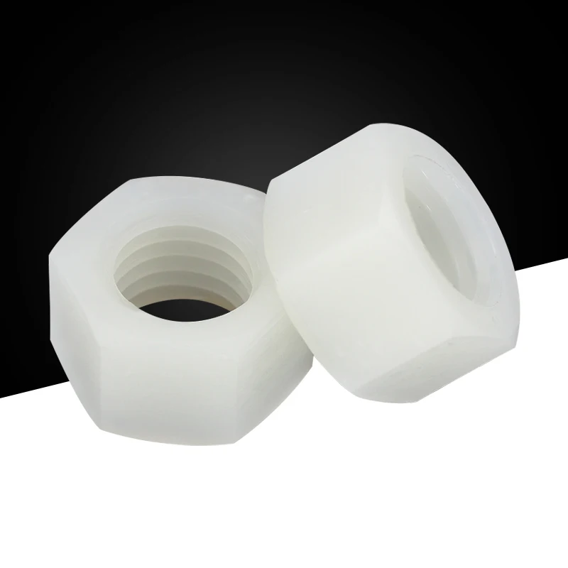 5-100 нейлон нержавеющая сталь шестигранные гайки M2 M2.5 M3 M4 M5 M6 M8 M10 M12 M14 M16 M18 M20 белого