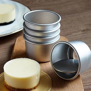 5pcs Set 2.5 MINI Cake Mold Bake Pudding Nonstick Baking Mold Tool DIY Baking Tools Aluminum Alloy Kitchen Bakeware Cake Tools