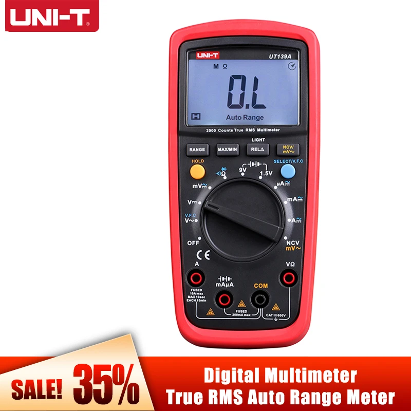 UNI T Цифровой мультиметр UT139A/UT139C True RMS Авто Диапазон метр портативный тестер 6000