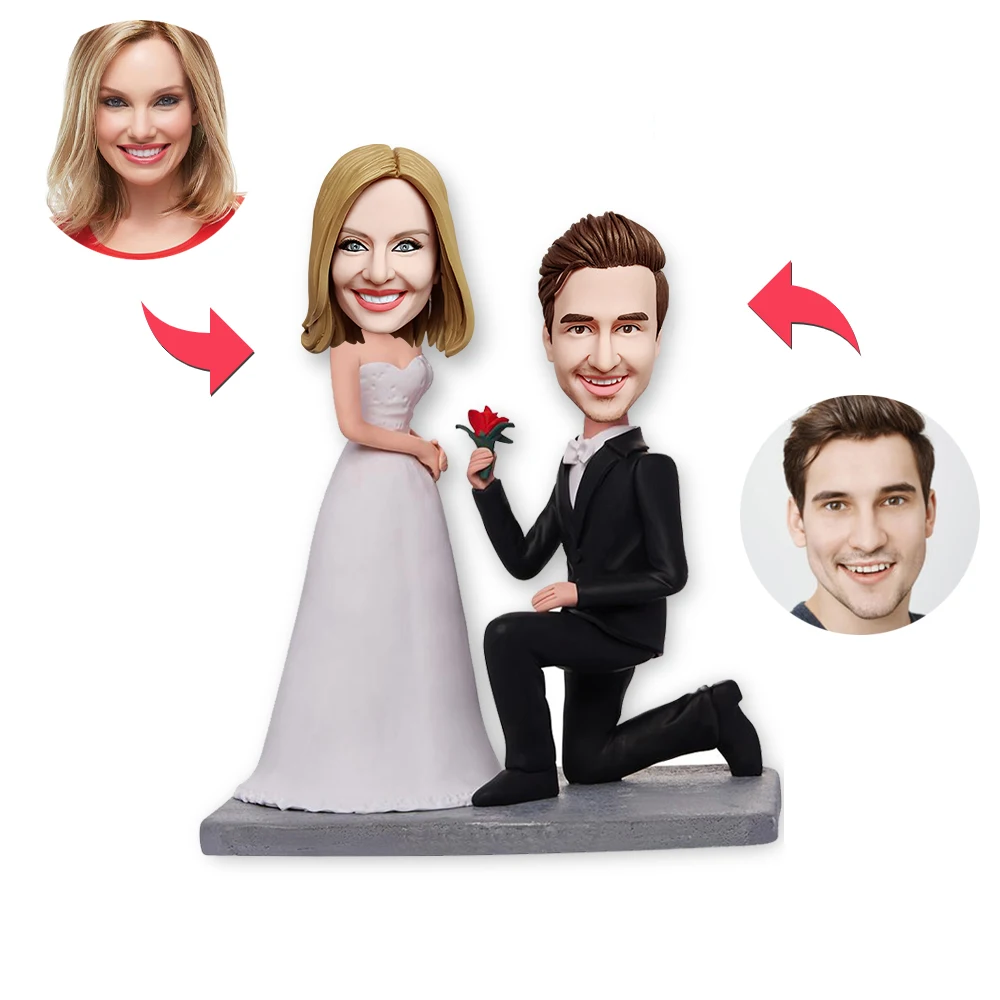 

Personalized Wedding Bobblehead Customised Couple Bobble Head Online Design Your Own Gift Cheap Bride Sculpture Picture Creator