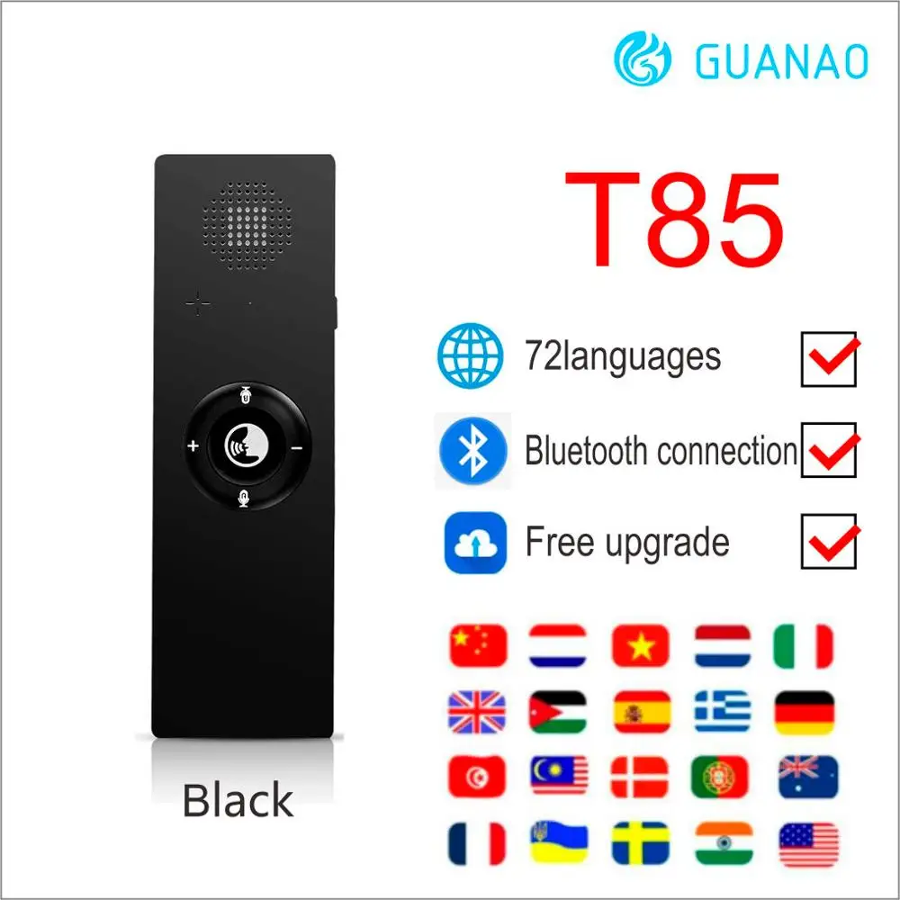 Умный Bluetooth переводчик портативный многоязычный Интеллектуальный голосовой
