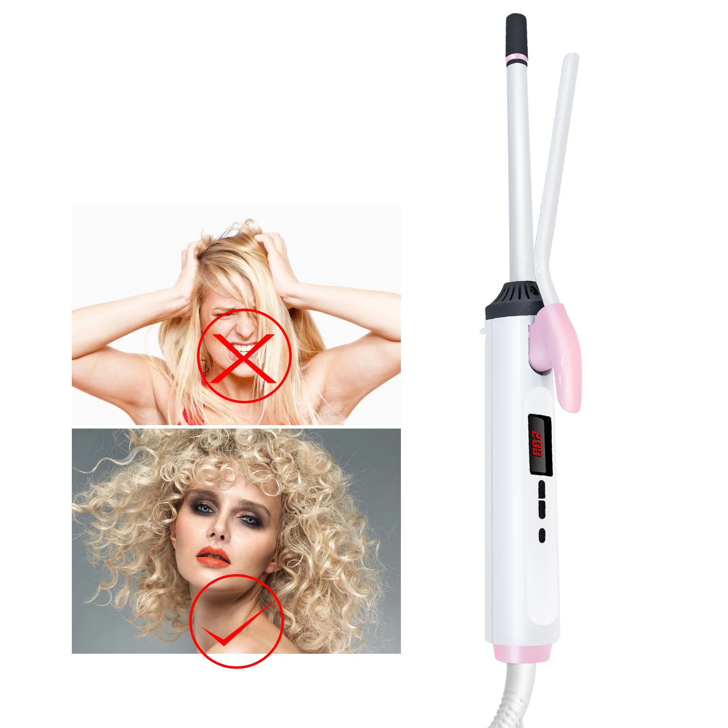 

Automatic Hair Curler Ceramic Coating Led Display Temperature Control Soft Hair Curlers Hair Curling Hot Tools
