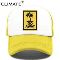 climate go away trucker cap hat seaside vacation caps sandbeach coconut holiday mesh cap hiphop hat for men women youth
