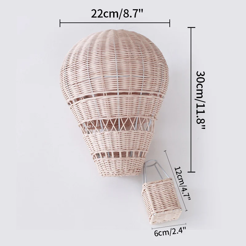 

Hand-woven Balloon Ornament Nordic Style Wall Decor Hanging Balloon for Kids Room Hanging Nursery Baby Bedroom Decor